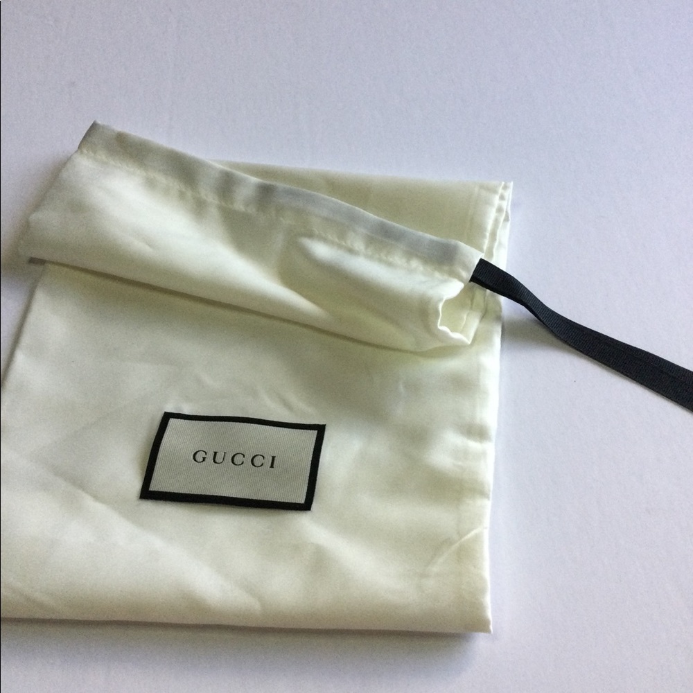 GUCCI DUST BAG IVORY WITH BLACK 17” long NWOT